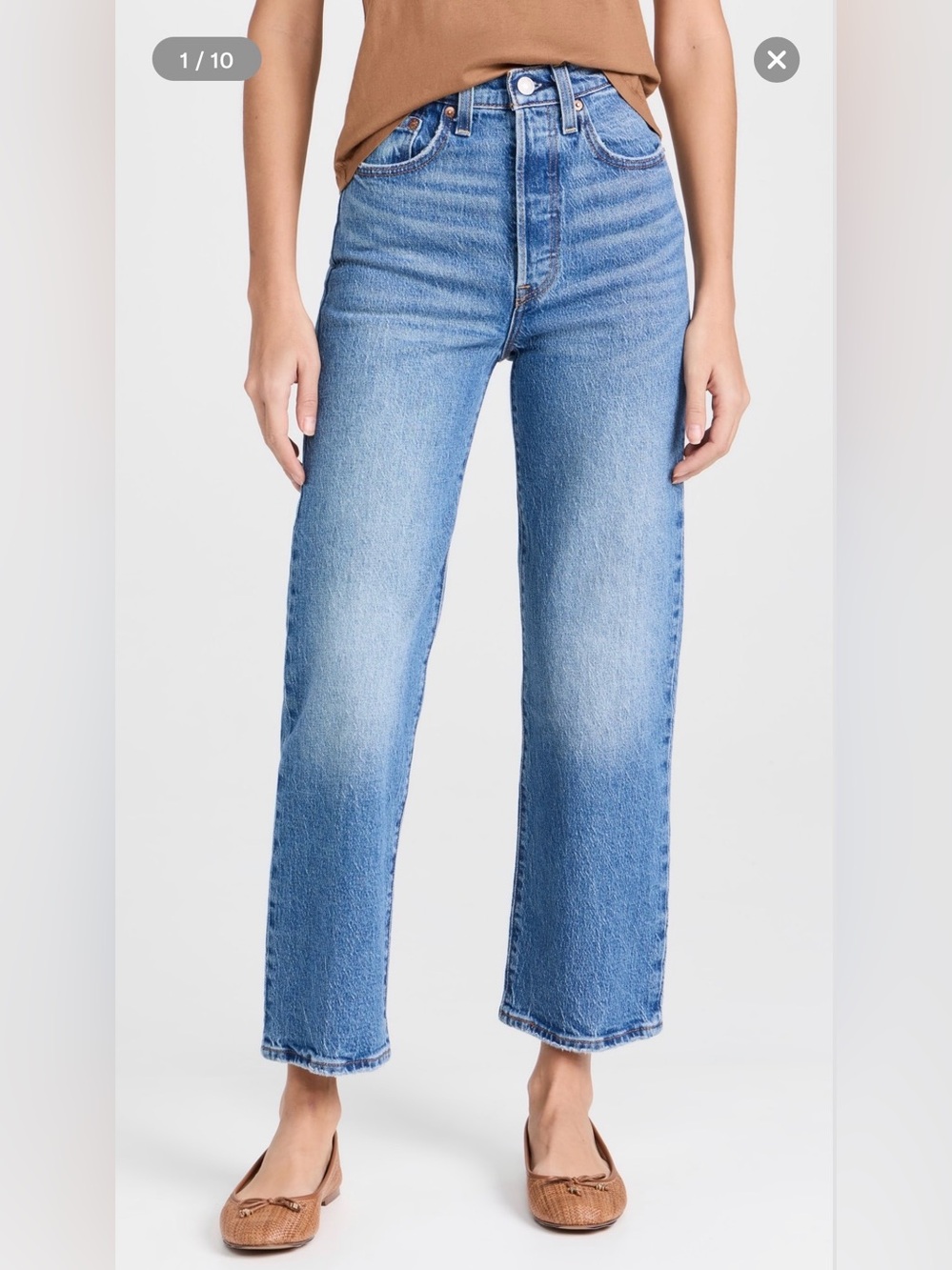 Ribcage Straight Ankle Jeans in Dance Around Size 31